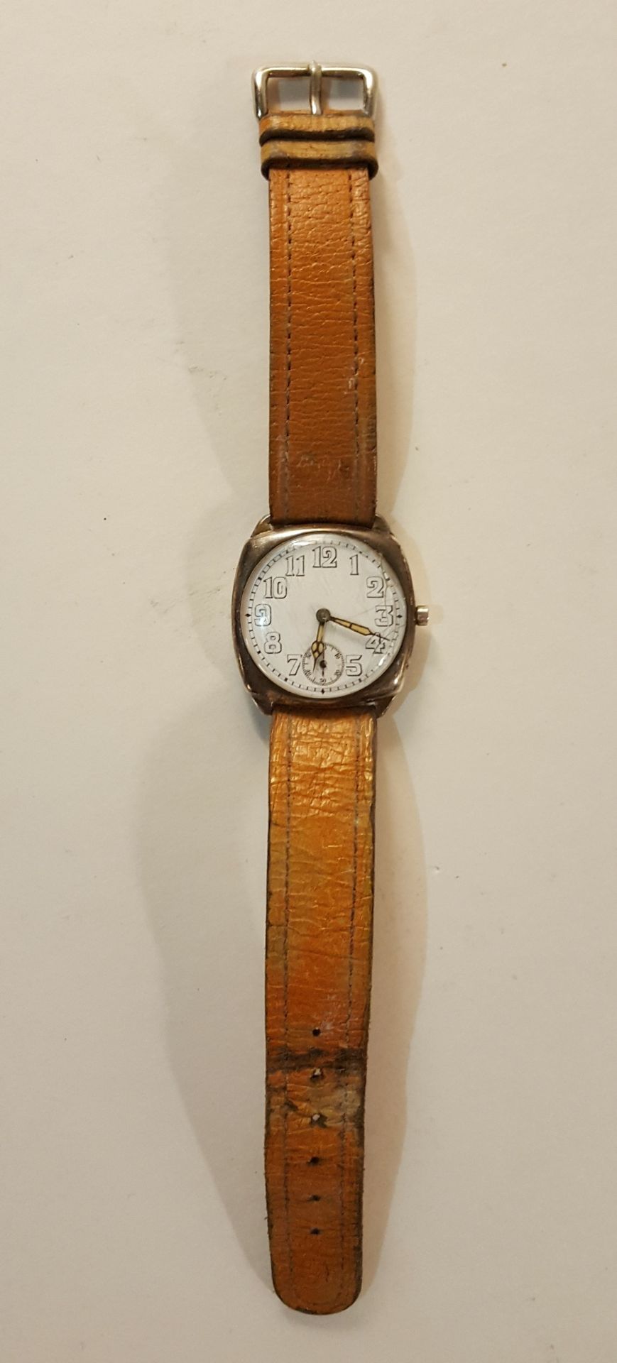 Vintage Sterling Silver Gents Wrist Watch Hallmarked 1929 Dennison Case A.L.D