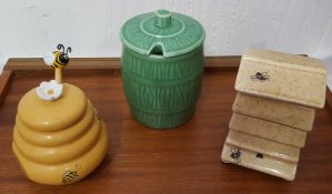 3 x Vintage Honey Pots Sylvac & Others NO RESERVE