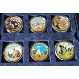 6 x Collectable Coins NumisProof 24ct Gold Plated Limited Editions Boxed