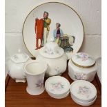 Vintage Aynsley China Includes Clock Plus Collectors Plate