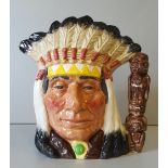 Vintage Retro Royal Doulton Jug North American Indian D6611