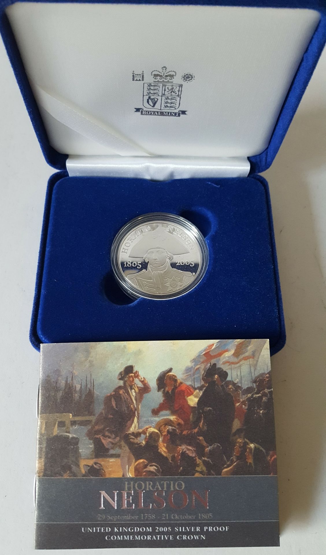 Limited Edition Collectable Coin Royal Mint Silver Proof £5 Horation Nelson - Image 2 of 4