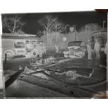 Vintage Retro Original Photography Glass Plate Car Crash Walsall 1960 Measures 10cm x 12cm