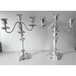 Vintage Retro 2 x Candelabra Silver Plated