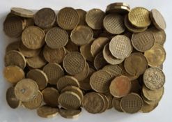 Vintage Coins Pot 3d (Three Pence) Coins George VI & Elizabeth II NO RESERVE