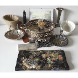 Vintage Retro Parcel Silver Plate Moulds Silk Thread Handbag & More