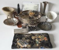 Vintage Retro Parcel Silver Plate Moulds Silk Thread Handbag & More