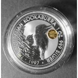Collectable Proof Coins Silver Royal Australian Mint $1 & Perth Mint $1 Kookaburra