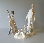 3 x Vintage Retro Nao & Lladro Figures