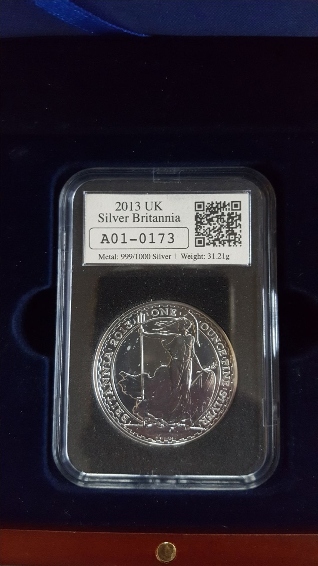 Collectable Coin 2013 UK Silver Britannia A01-0173 £2 Coin .999 Silver