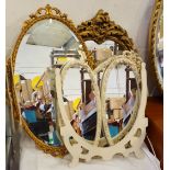 Vintage Retro 4 x Assorted Wall Mirrors NO RESERVE