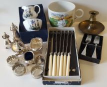 Vintage Retro Parcel of Plated Ware, China & Flatware