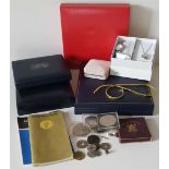 Vintage Retro Assorted Coins, Jewellery Boxes & Costume Jewellery NO RESERVE