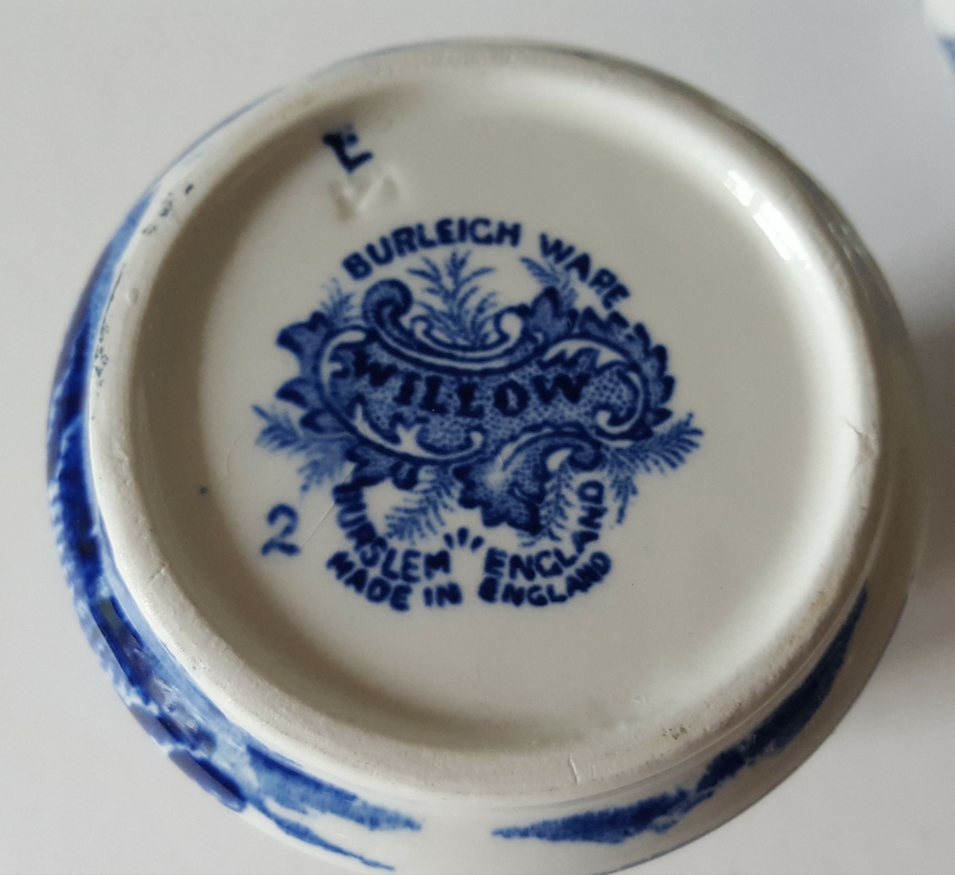 Vintage Burleigh Ware China Willow Pattern Tea Pot Jug & Suger Bowl - Image 2 of 4