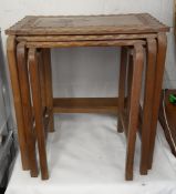 Vintage Retro Nest of 3 Wooden Side Tables NO RESERVE