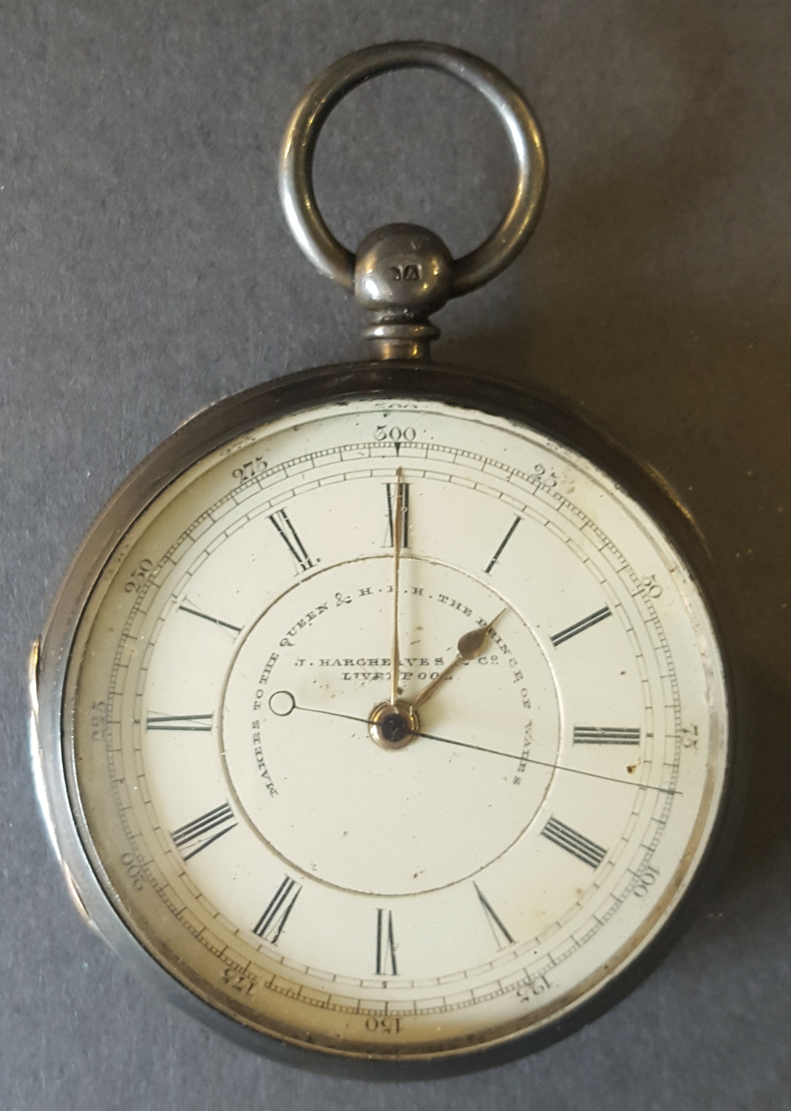 Antique Vintage Sterling Silver Pocket Watch c1895 J Hargreaves & Co. Liverpool