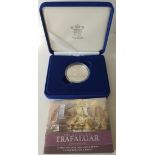 Limited Edition Collectable Coin Royal Mint Battle Of Trafagar 2005 925 Silver Proof £5 Crown