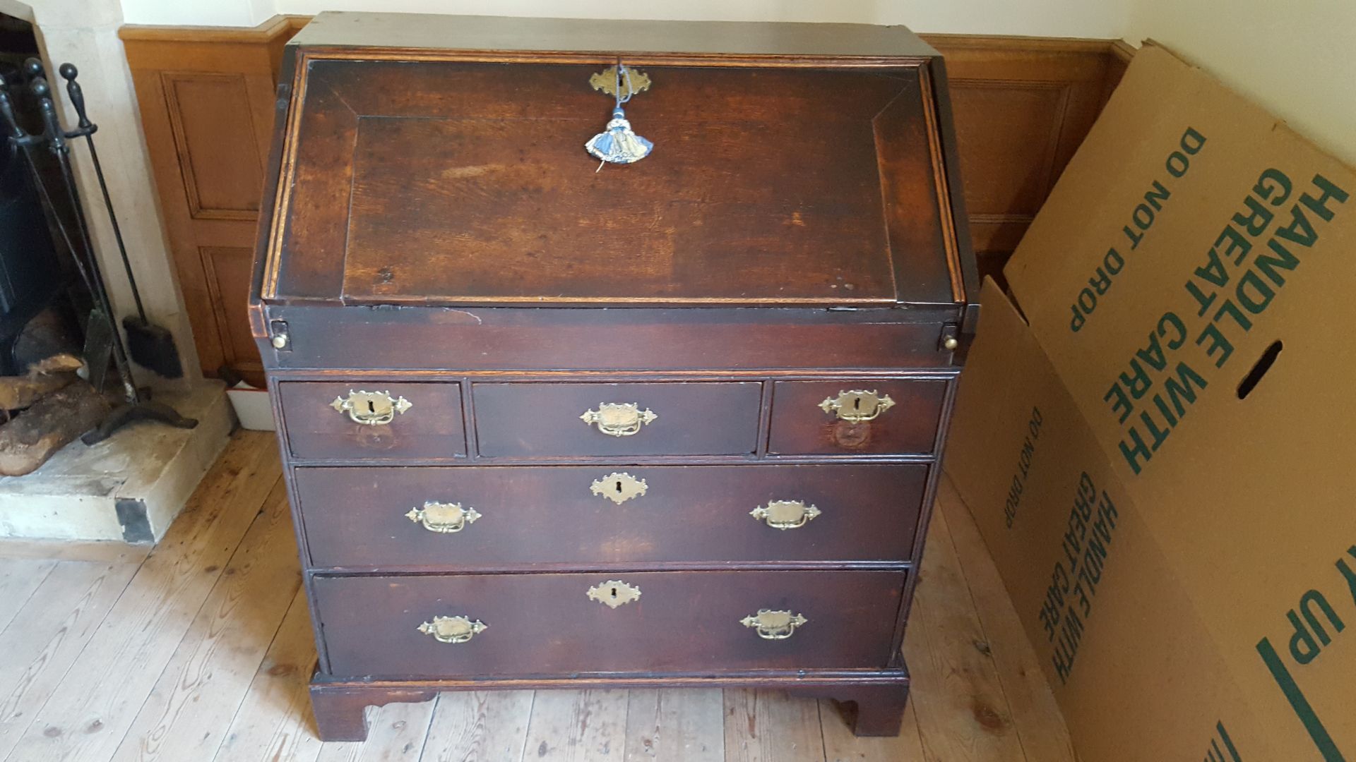 Antique Early Georgian Bureau Desk - Image 9 of 9