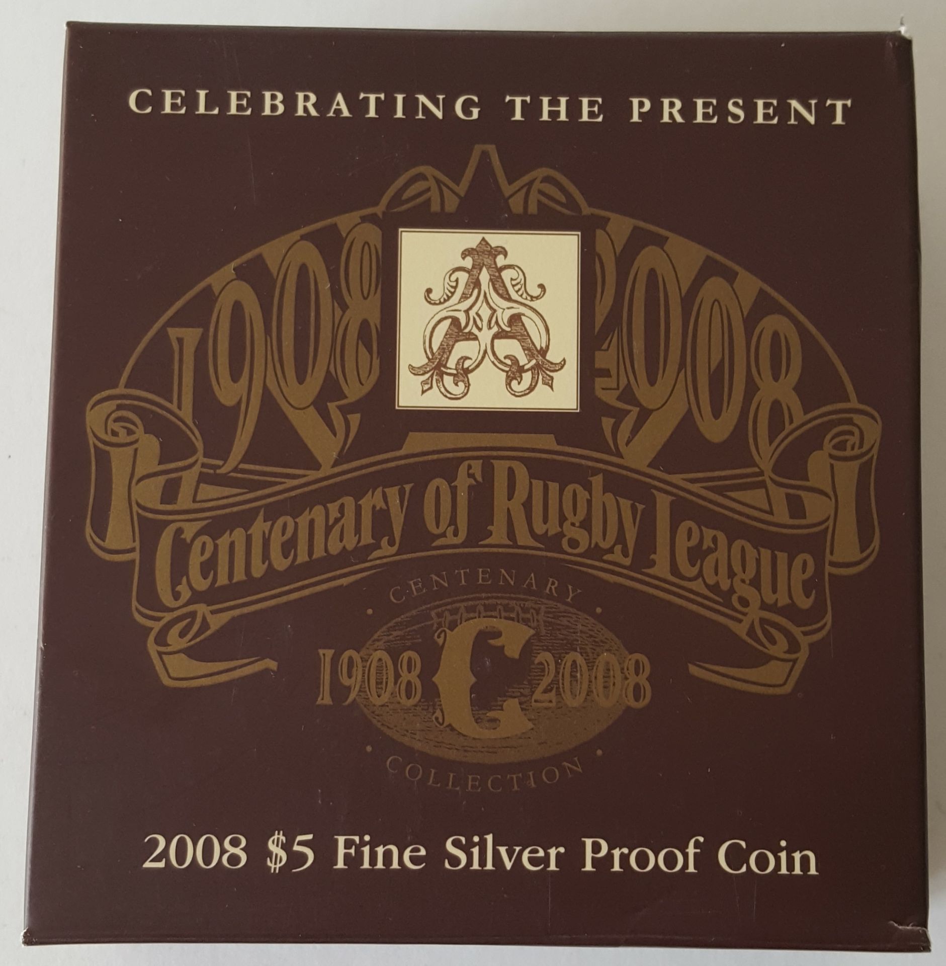 Collectable Coin Australian Royal Mint 2008 Centenary of Rugby League $5 Silver Proof - Image 3 of 5