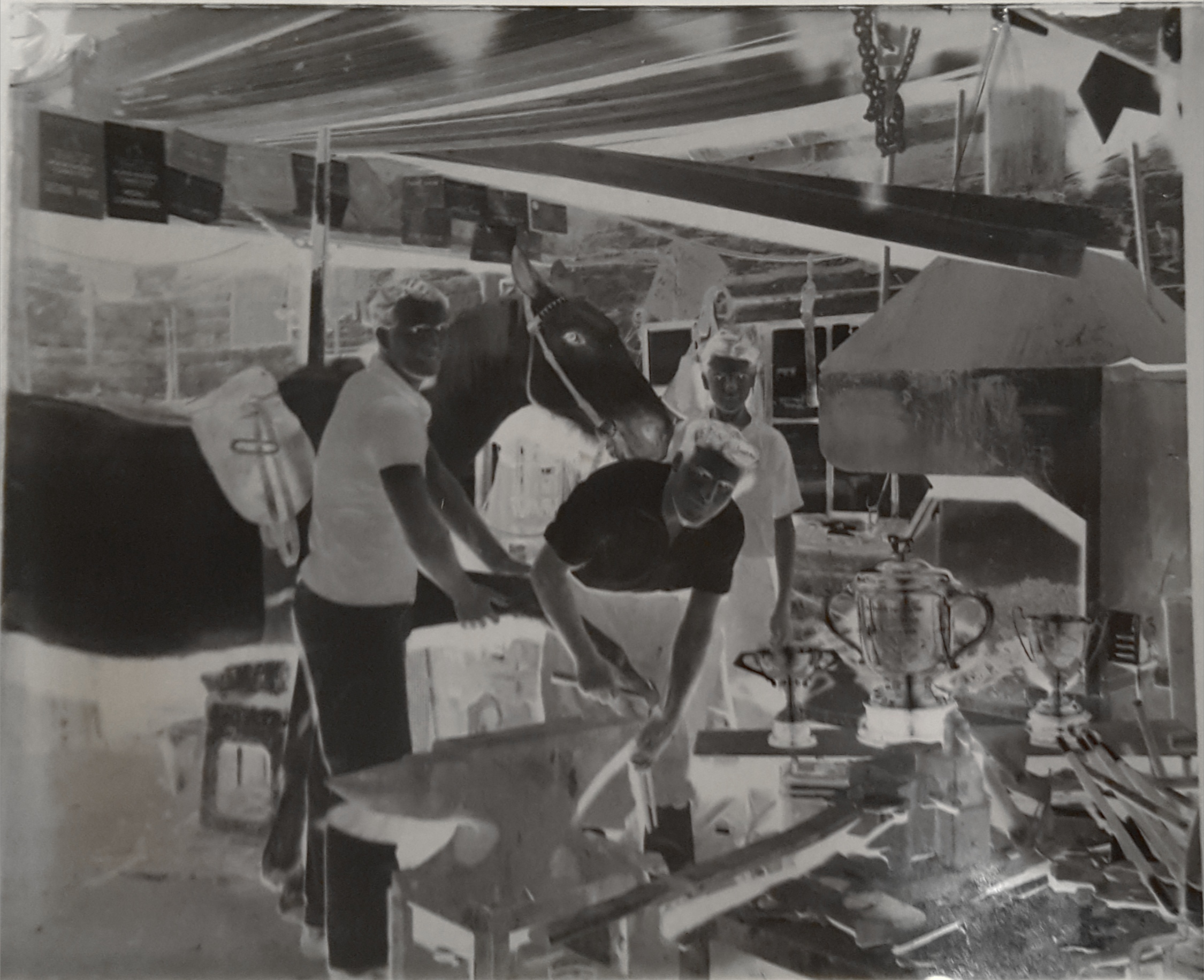 Vintage Retro Original Photography Glass Plate Short Heath Blacksmiths at Work Measures 10cm x 12cm