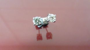 1.00ct diamond soliatire stud earrings.Brilliant cut diamonds, I-J colour and Si2-I1 clarity.