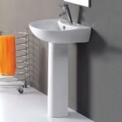 5 x The Galaxy Wash Basin and Pedestal with 1 Centre Tap Hole. Tap not included.