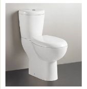 2 x Comfort height C/C pan incl Dual flush cistern and Premium White Soft Close Seat & Cover.
