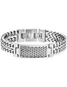 Police PJ25554BSS/01 Men's Bracelet, reflector, stainless steel bracelet with mesh pattern