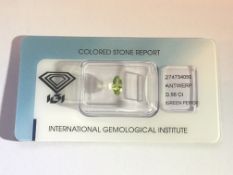 0.56ct Natural Peridot with IGI Certificate