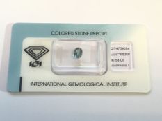 0.68ct Natural Sapphire with IGI Certificate