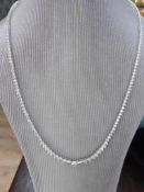 6.50ct Diamond tennis style necklace. 3 claw setting. Graduated diamonds, I colour, Si2 clarity