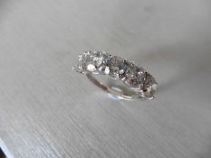 3.50ct diamond five stone ring. 5 x brilliant cut diamonds ( 0.70ct ) I colour and I1-2 clarity. 4