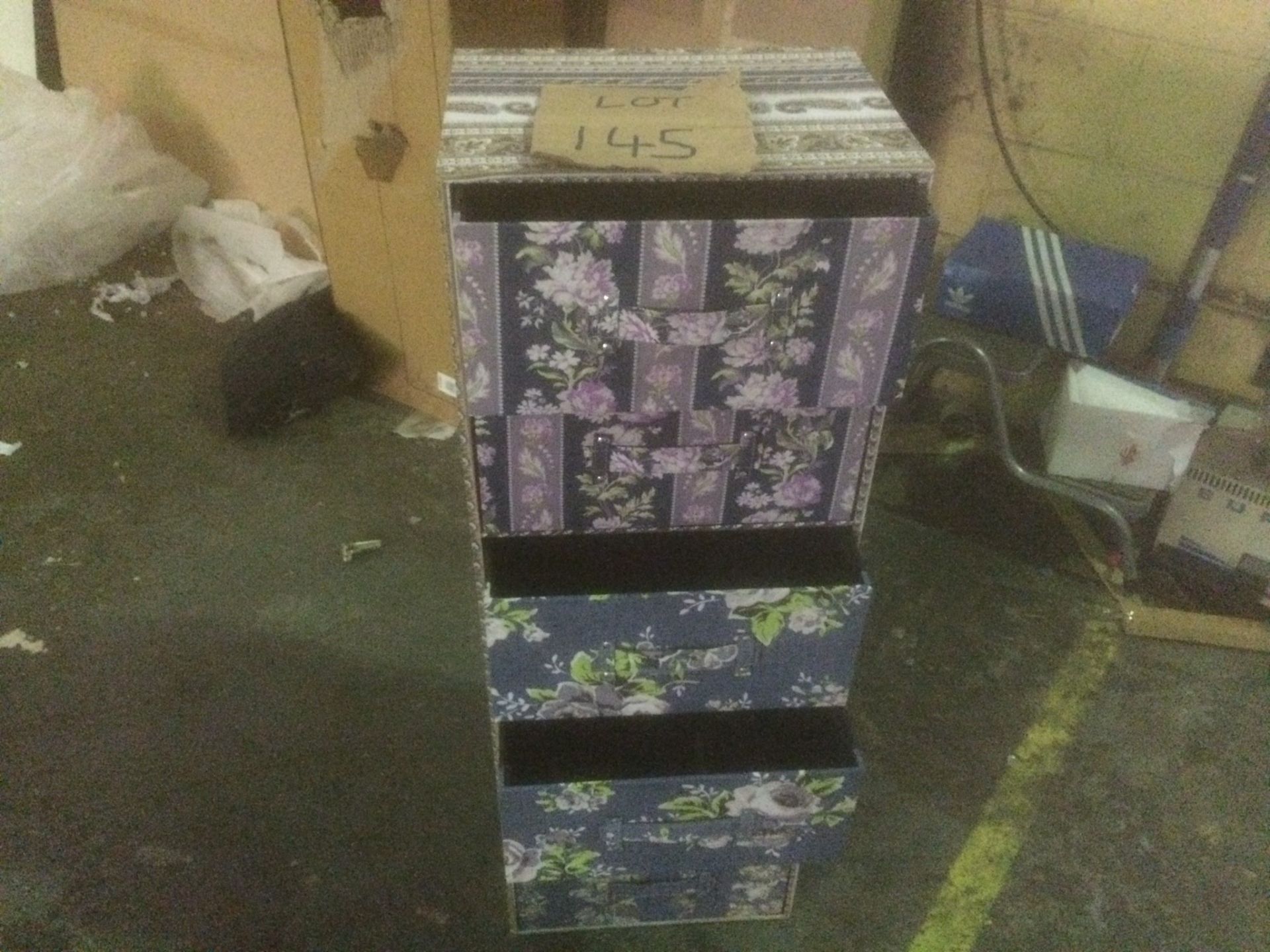 Valiant 5 drawer floral tall boy chest of drawers - Image 2 of 3