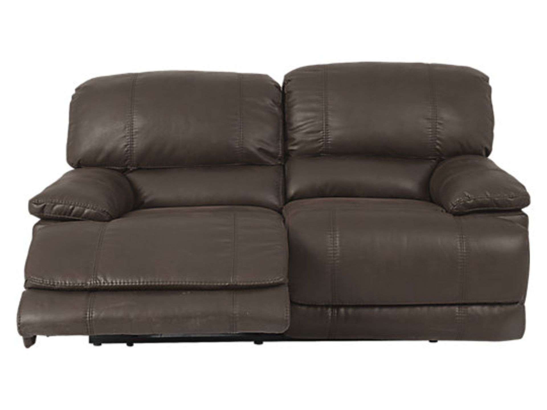 Boston expresso 2 seater brown leather air reclining sofa - Image 2 of 2