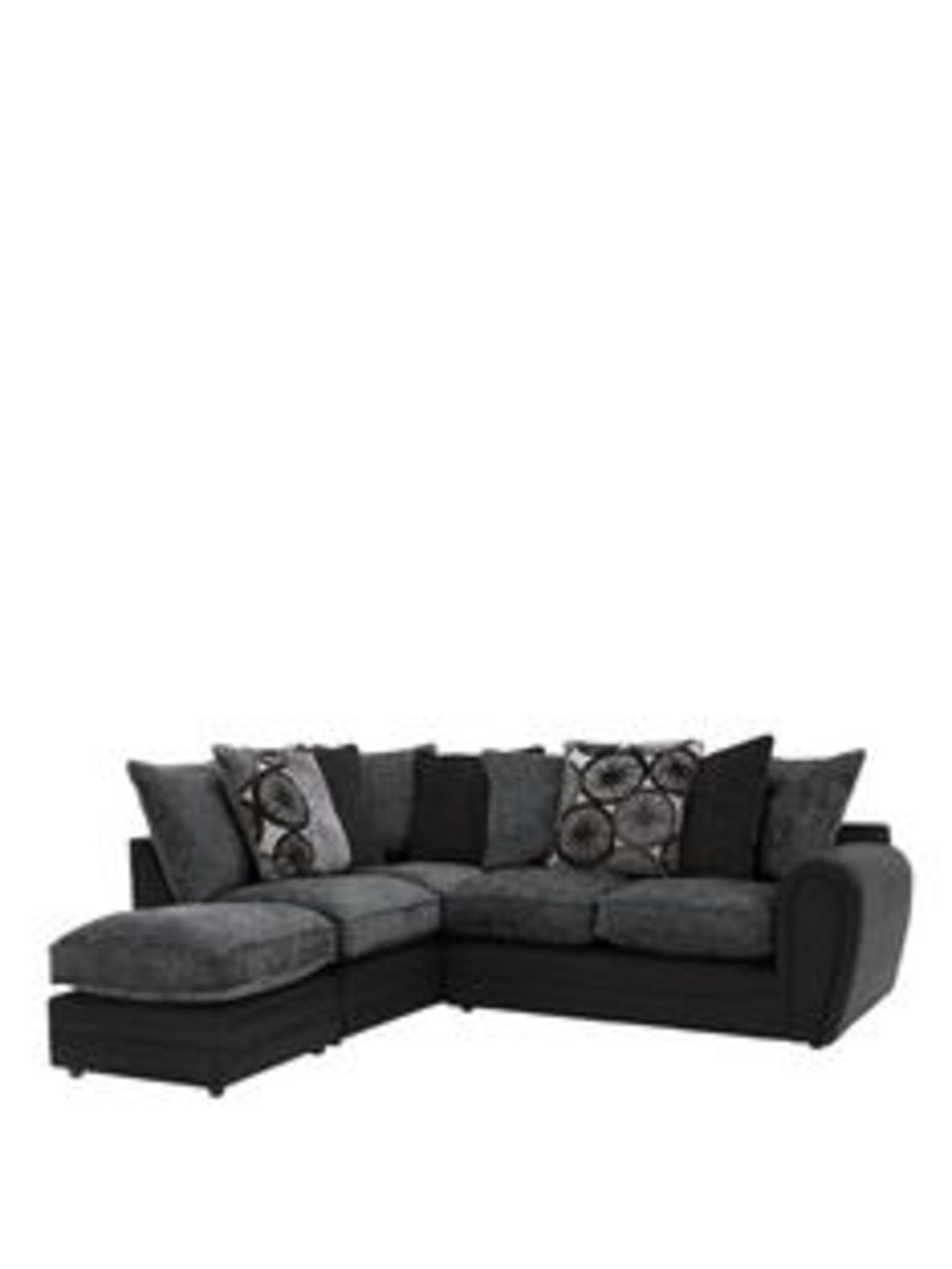 Wybern venture small corner sofa in eaton charcoal fabric