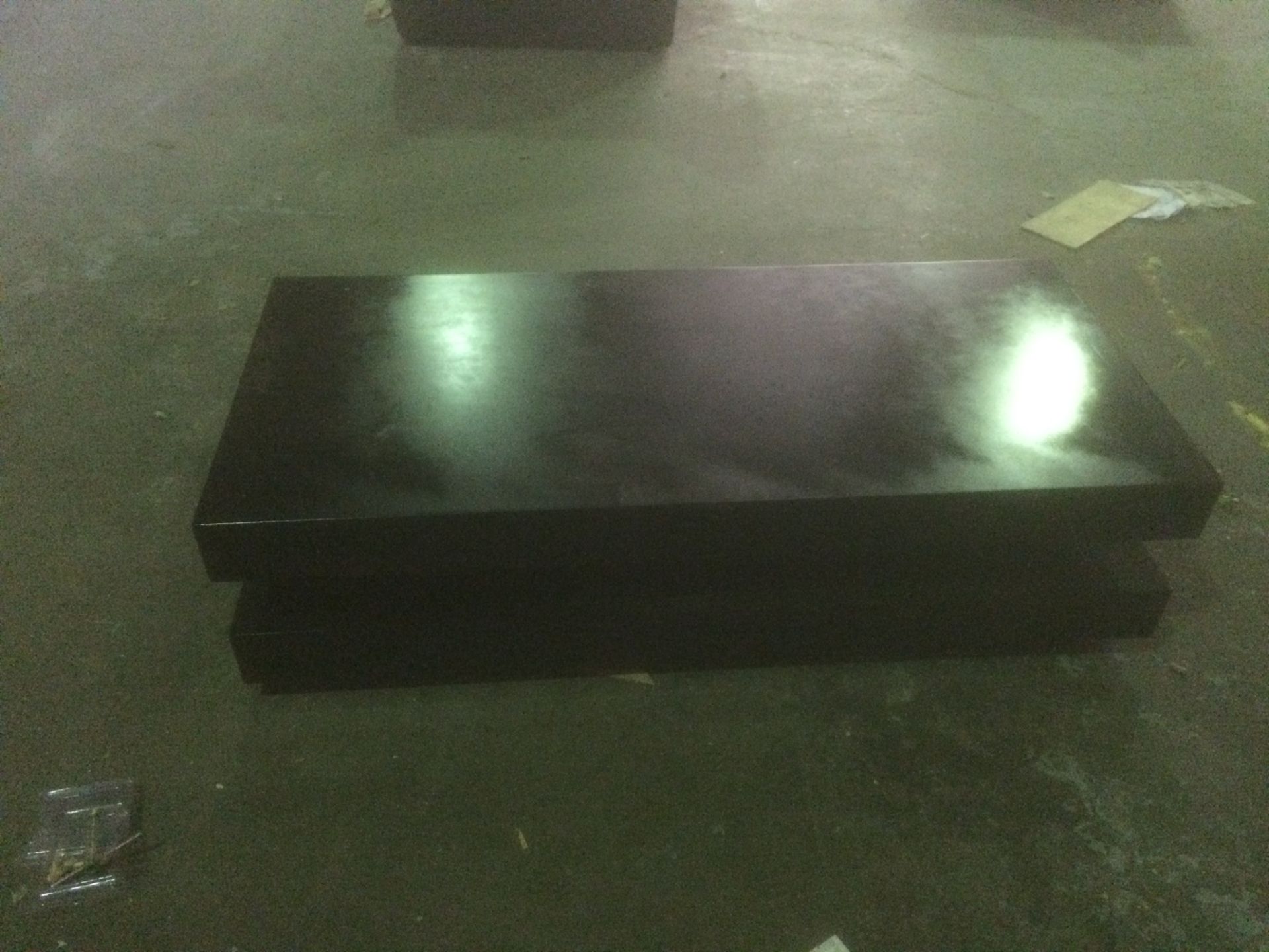 5 x brand new boxed high gloss black coffee table with shelf