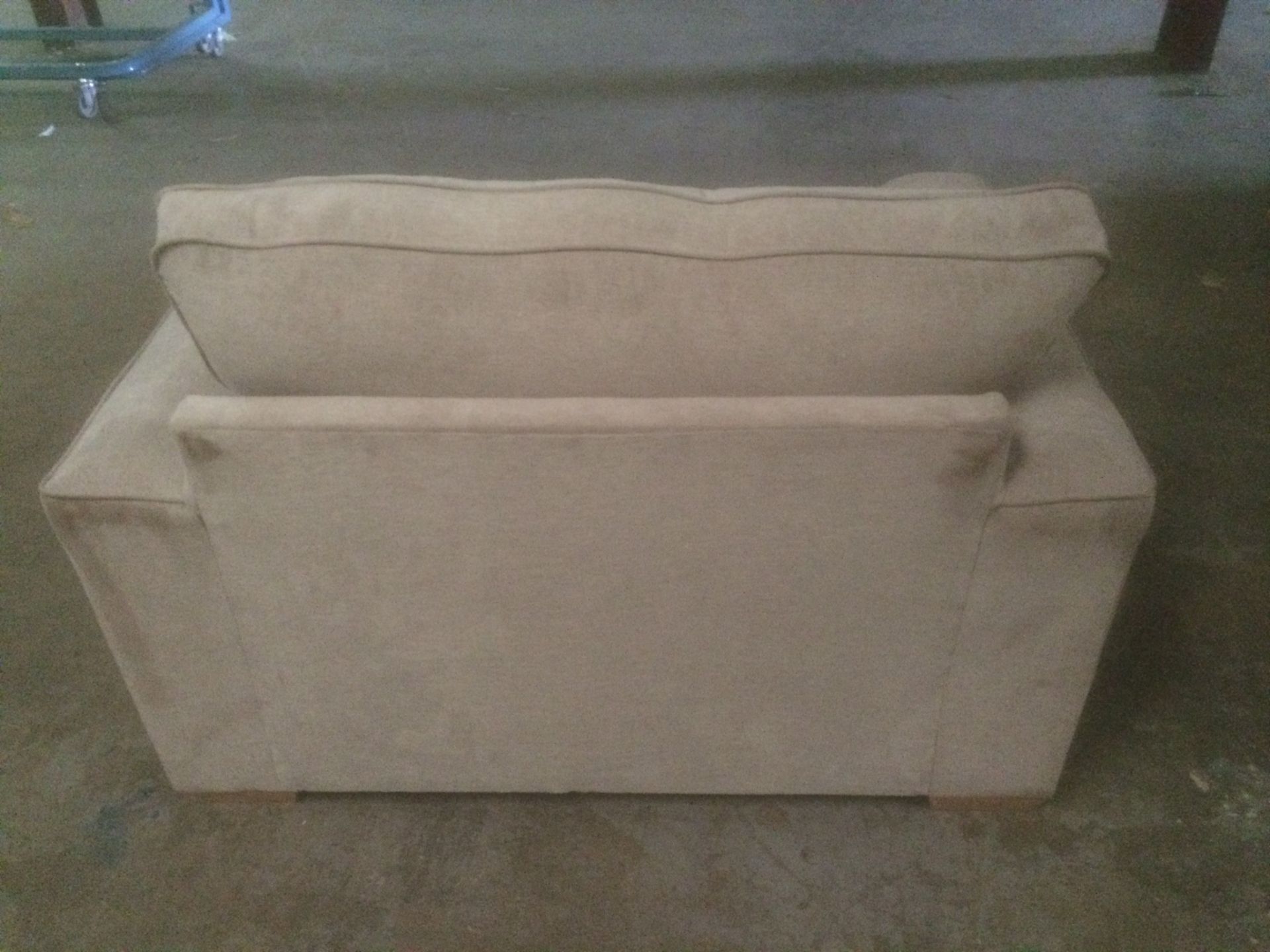 Conway beige fabric high back arm chair with solid foam seat and back cushions - Image 2 of 4
