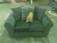 Marshall 2 seater sofa in charcoal grey chenille fabric with scatterback cushions