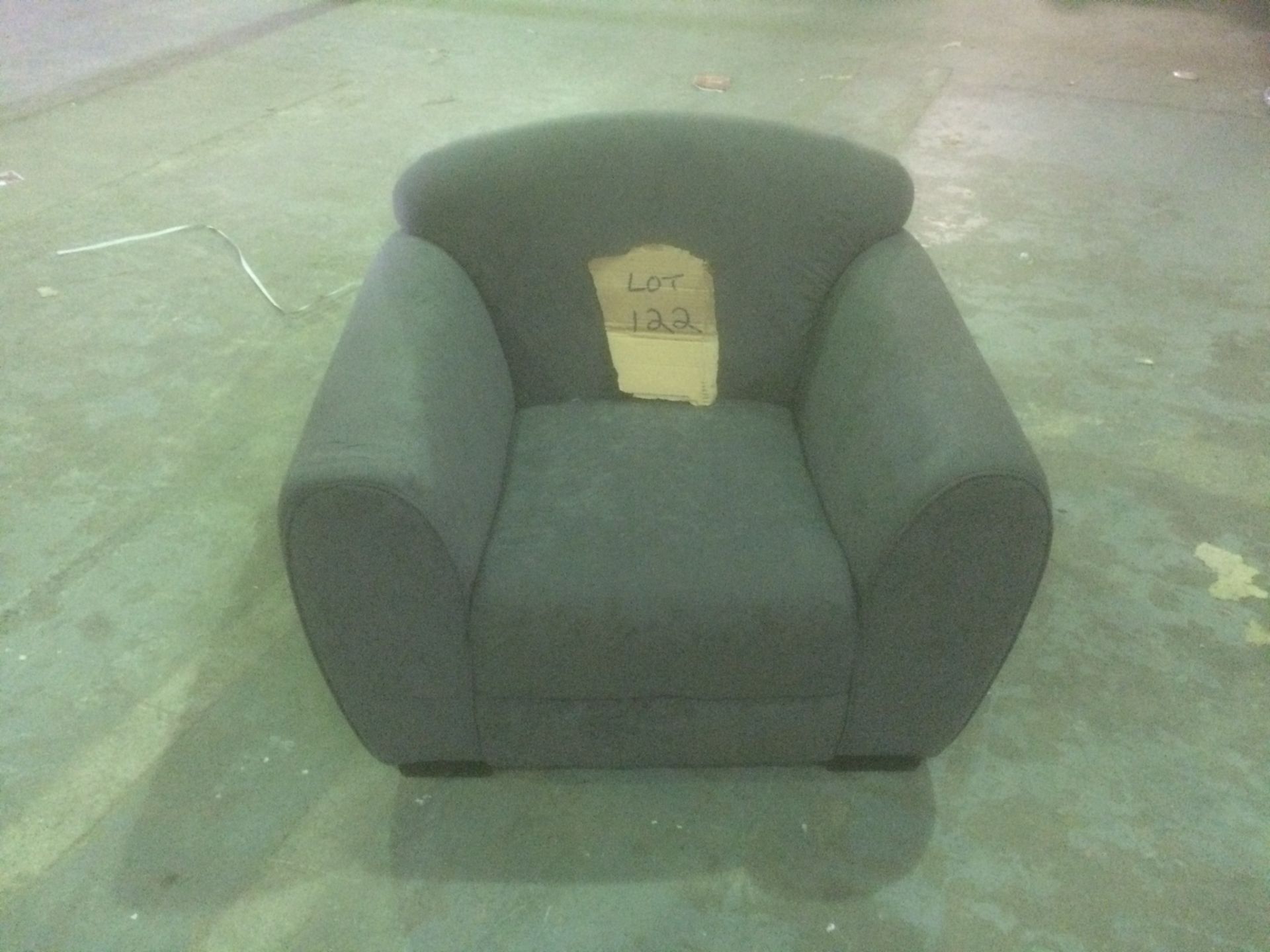 Tokyo single modern design arm chair in grey fabric - Image 2 of 2