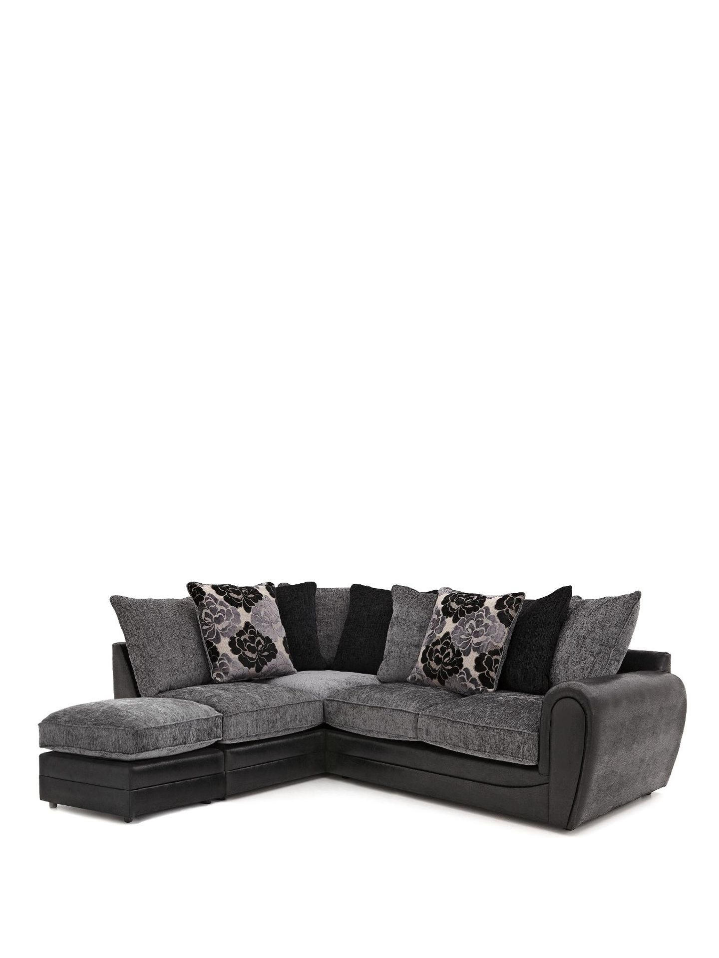 Wybern venture small corner sofa in eaton charcoal fabric