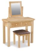 SOLID OAK DRESSING TABLE AND CHEVAL MIRROR RRP £300 (Stool NOT Included)