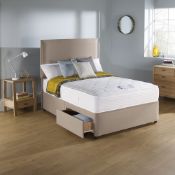 COTSWOLD GREY TWIN DRAW DOUBLE 150CM DIVAN BASE WITH SWEET DREAMS COTSWOLD MATTRESS RRP £799