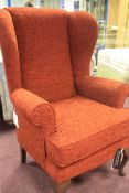 WESTMINSTER HIGH BACK WING CHAIR MANUFACTURED IN THE UK. RRP £450