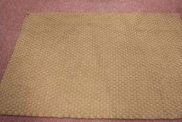 LARGE WOVEN WOOLEN RUG IN A DARK MUSHROOM COLOUR PRICE £299 SIZE 6FT X 4FT