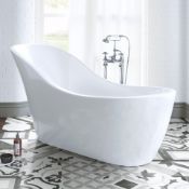 (Y18) 1730x725mm Evelyn Freestanding Bath - Large. RRP £1,499. This gloss white free-standing bath