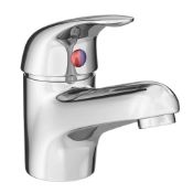 (Y164) Modern Single Lever Basin Tap with Waste - Chrome. Modern single lever mono basin mixer