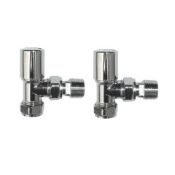 (Y168) Standard 15mm Connection Angled Chrome Radiator Valves Made of solid brass, our Angled