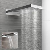 (Y87) Stainless Steel 230x500mm Waterfall Shower Head. RRP £374.98. "What An Experience": Enjoy