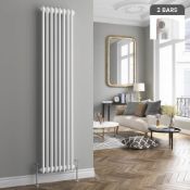 (Y3) 1800x380mm White Double Panel Vertical Colosseum Traditional Radiator. RRP £355.98. For an
