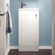 (106) 400mm Blanc Matte White Basin Unit - Floor Standing. RRP £199.99 Brand New Stock. With its